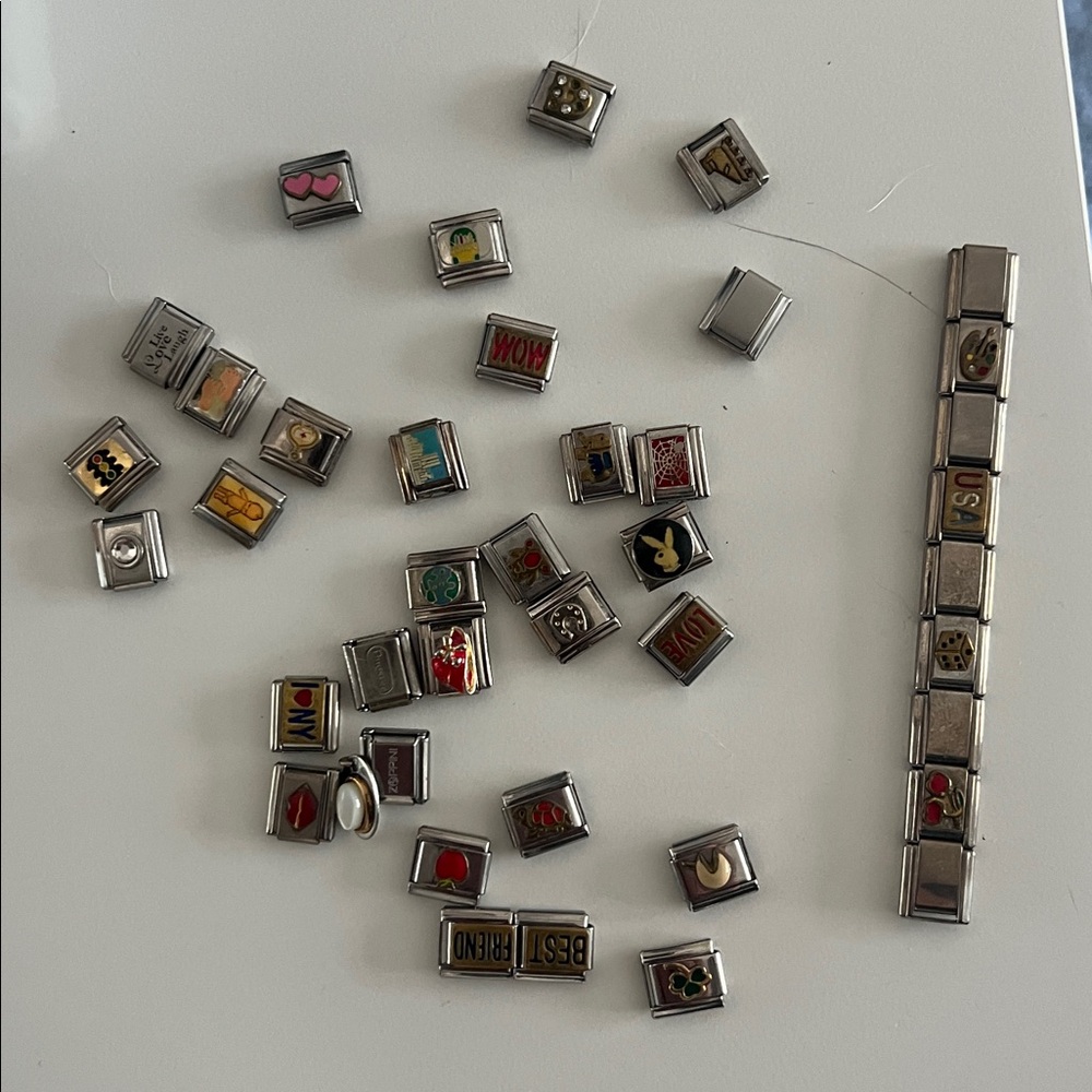 Italian Link Stainless Steel Slide Stretch Charms for Nomination Bracelet